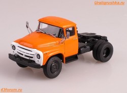 Масштабная модель 1:43 Седельный тягач 4х2 ЗиЛ-130В1, оранжевый (Автоистория (АИСТ)